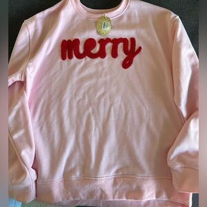 “Merry” Pink crew neck